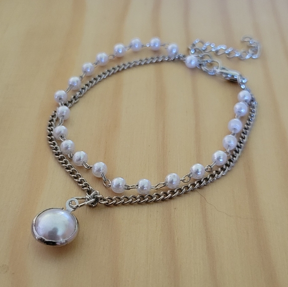 Pearl Double Layer Bracelet NEW - Picture 3 of 8